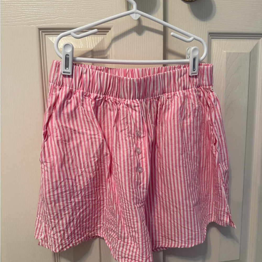 Daily Drills Pink Striped Women's Shorts